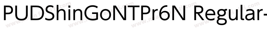 PUDShinGoNTPr6N Regular字体转换